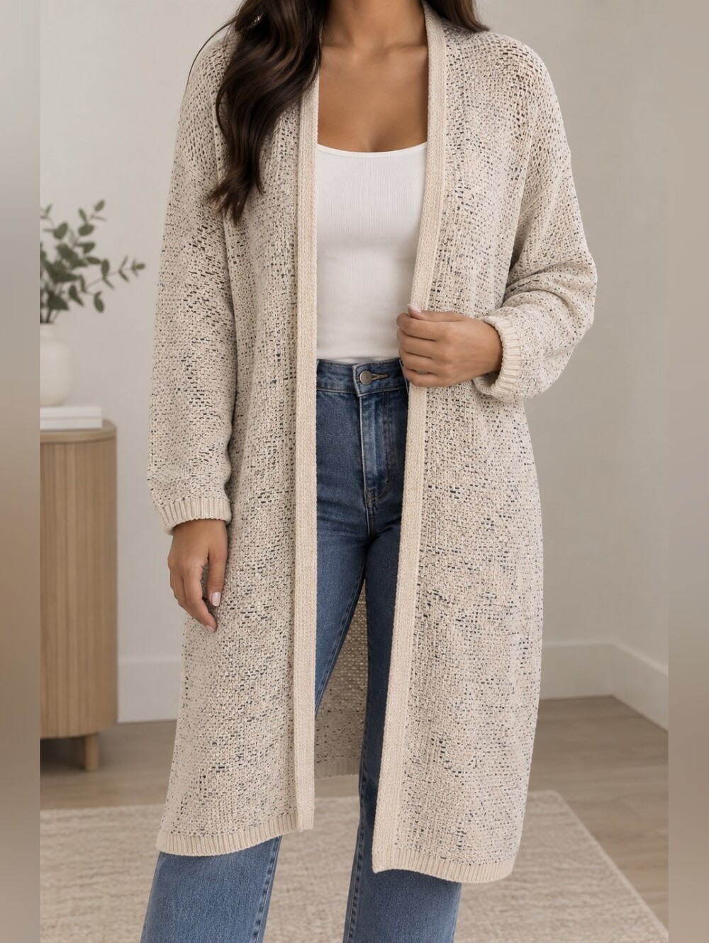Long knitted cardigan - Mango - Size MEDIUM
